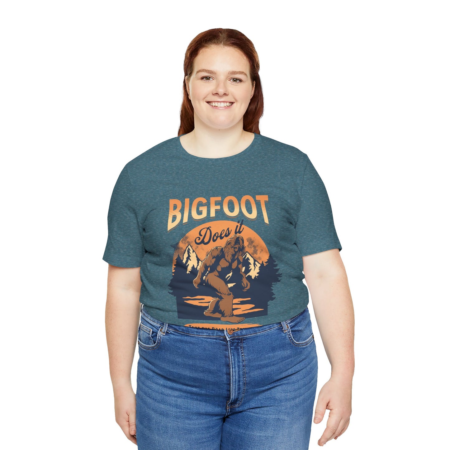 Bigfoot Shirt, Trail less Traveled Shirt, Outdoor Adventure Top, Individual Style Graphic Tee, Hiking Gift