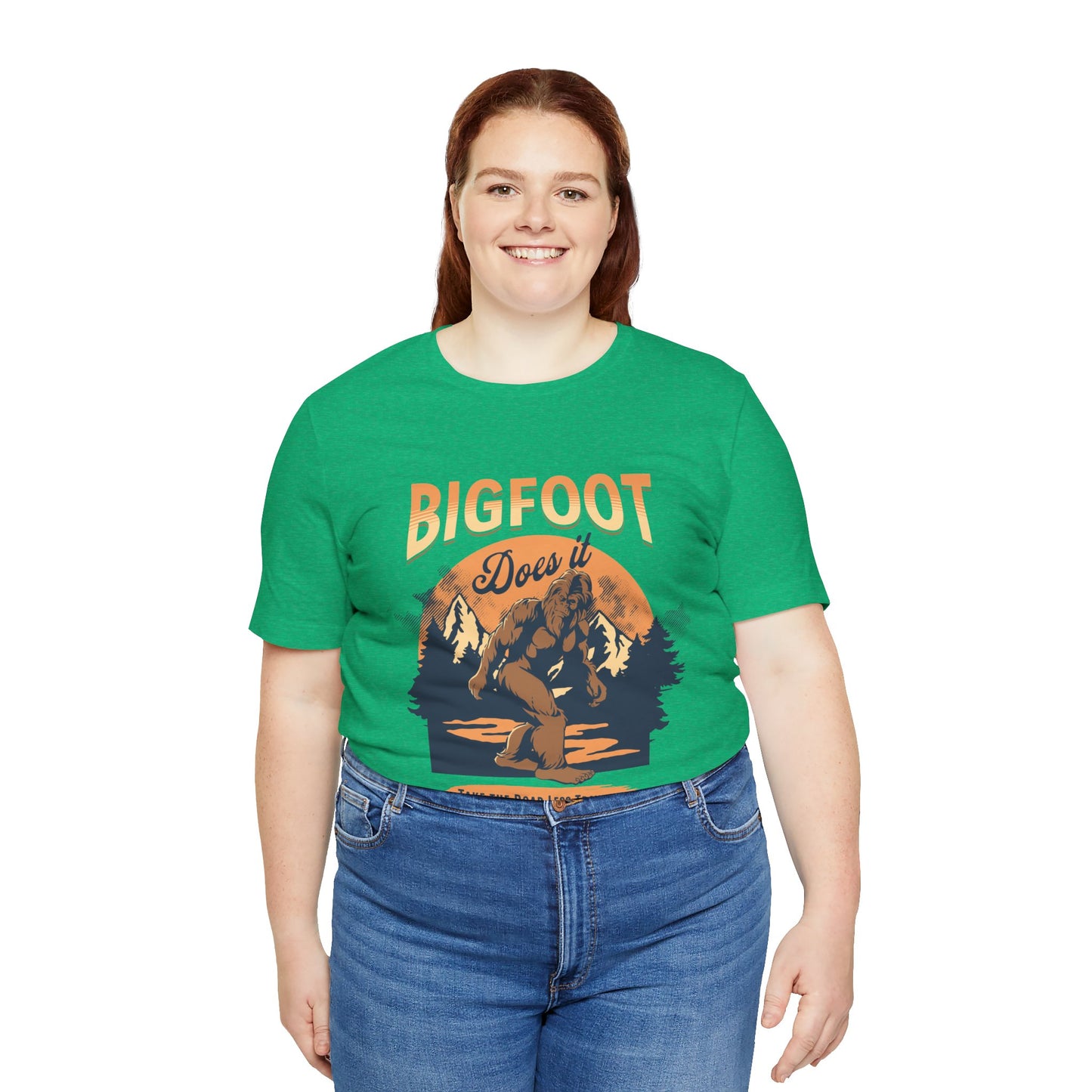Bigfoot Shirt, Trail less Traveled Shirt, Outdoor Adventure Top, Individual Style Graphic Tee, Hiking Gift