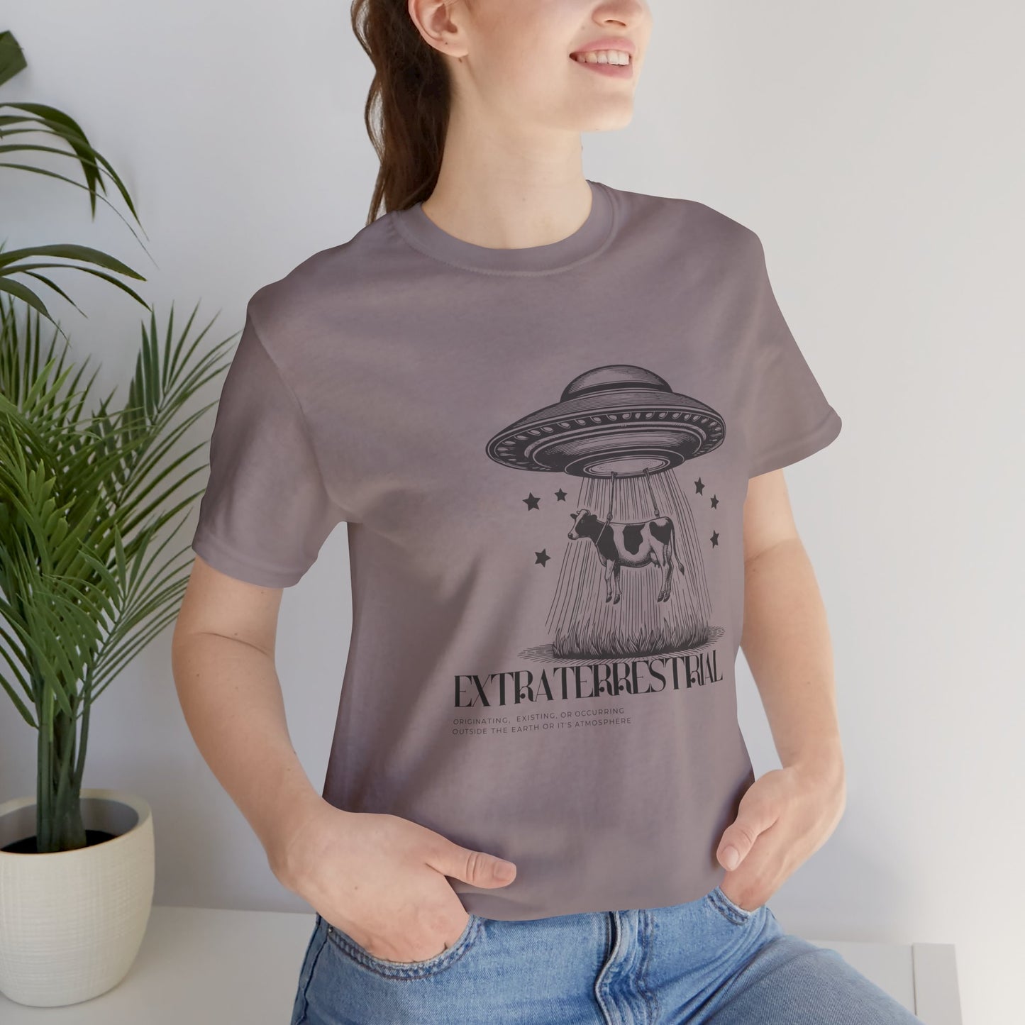 Cow-abunga! Funny Alien Shirt for UFO Enthusiasts, Galactic Style Unisex Tee