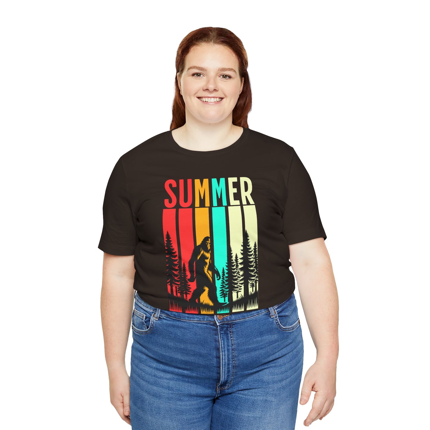 Bigfoot Cryptid Unisex Tee, Squatching Paranormal Shirt, Sasquatch Short Sleeve Top, Mythical Creature T-Shirt