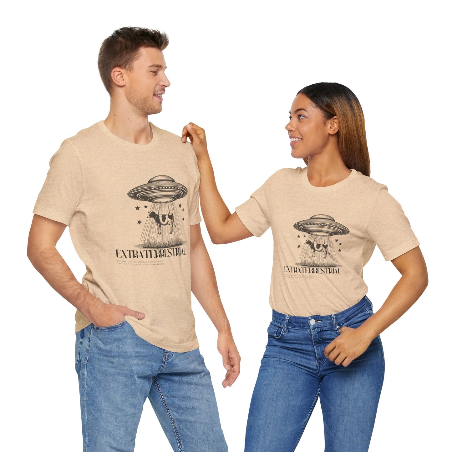 Cow-abunga! Funny Alien Shirt for UFO Enthusiasts, Galactic Style Unisex Tee