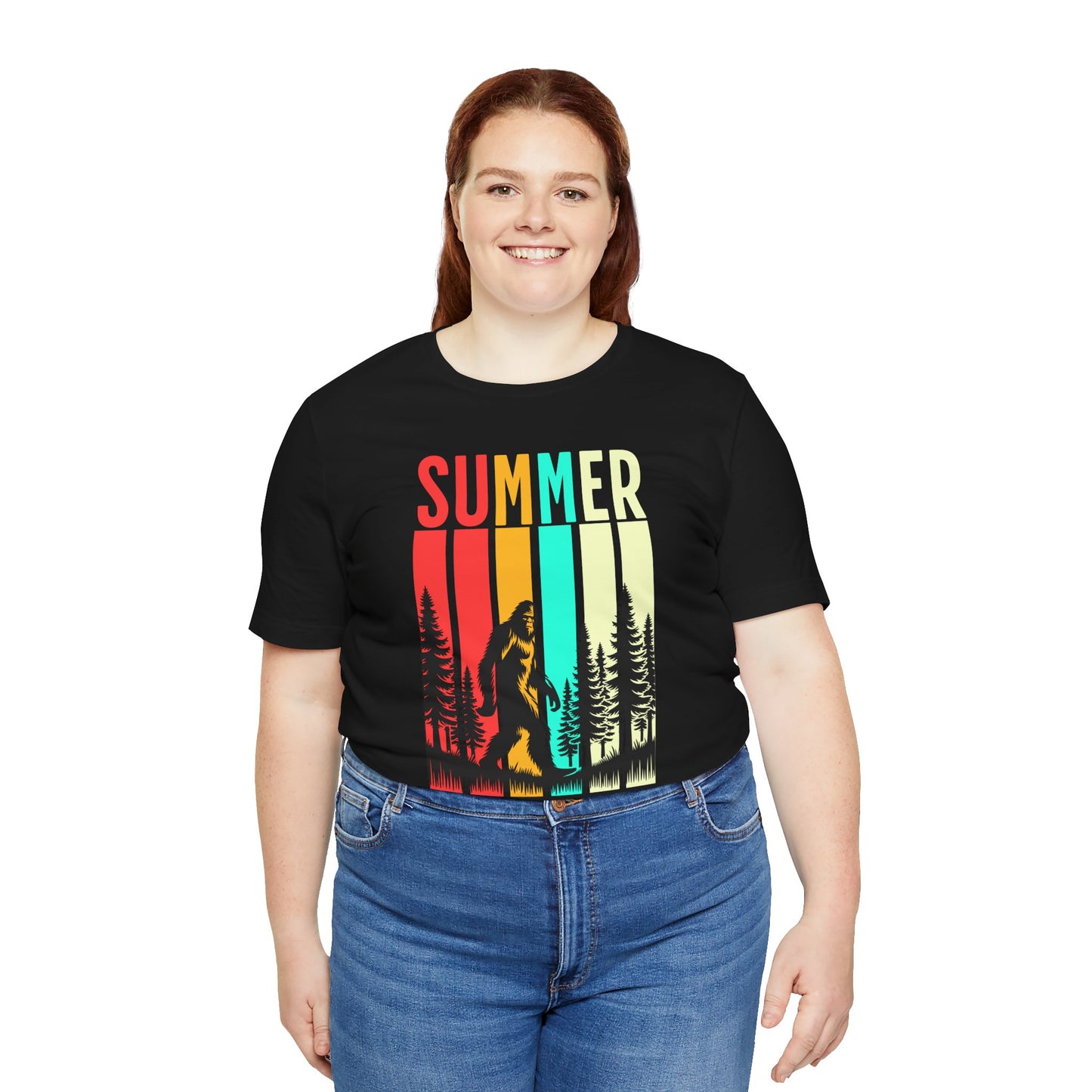 Bigfoot Cryptid Unisex Tee, Squatching Paranormal Shirt, Sasquatch Short Sleeve Top, Mythical Creature T-Shirt