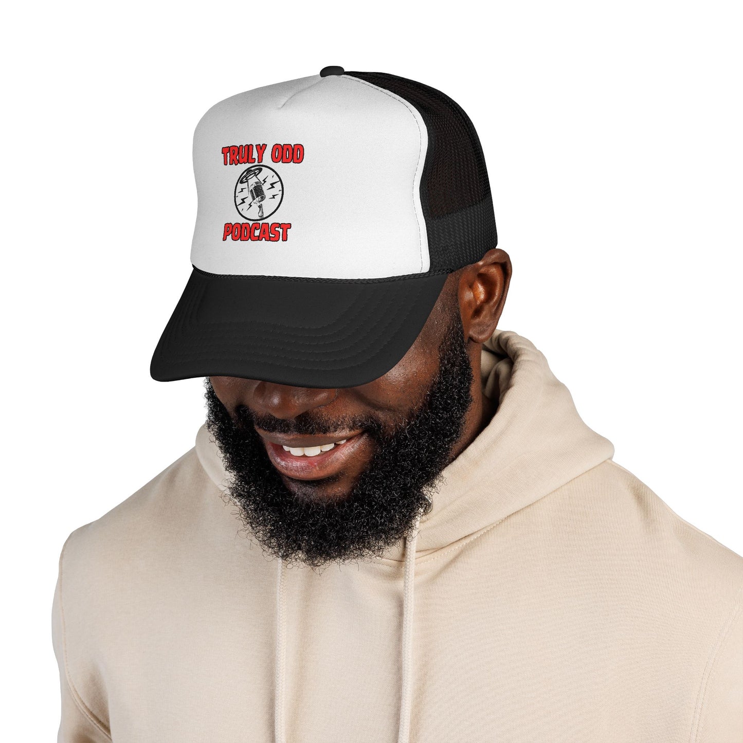 Truly Odd Trucker Caps - Quirky Podcast Fans, Unique Gift, Cool Hat for Show Lovers, Trendy Headwear for Comedy
