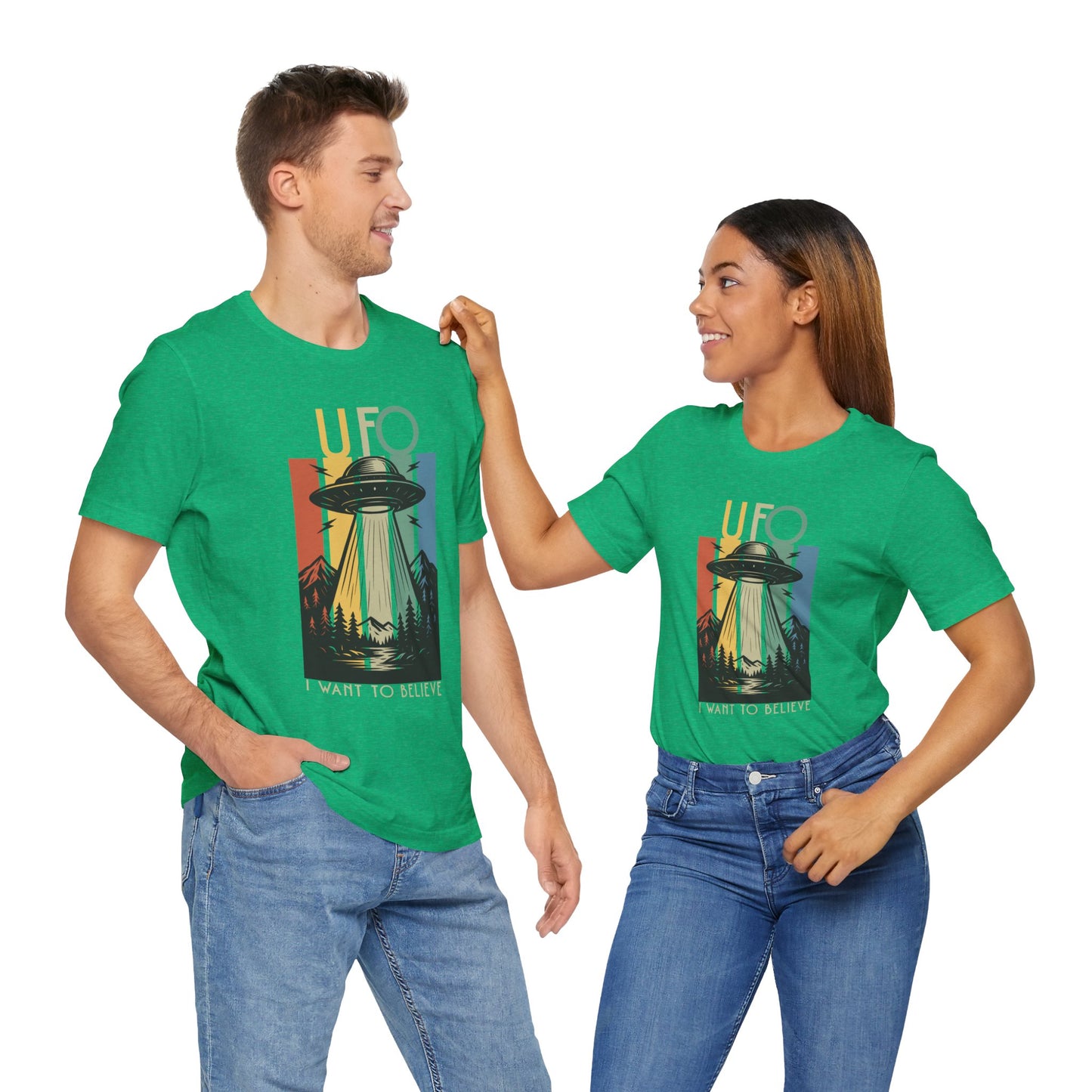 UFO I Want to Believe Graphic Tee, Unisex T-Shirt, Alien Shirt, Space Lover Gift, Retro Style Tee, Fun Casual Wear