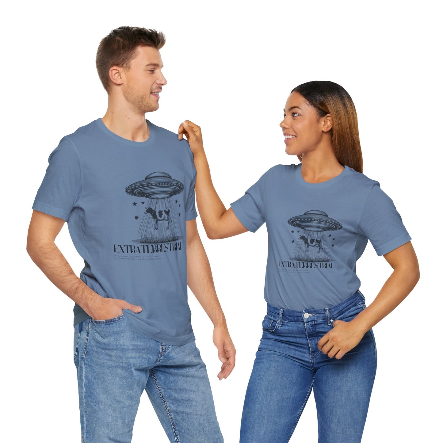 Cow-abunga! Funny Alien Shirt for UFO Enthusiasts, Galactic Style Unisex Tee