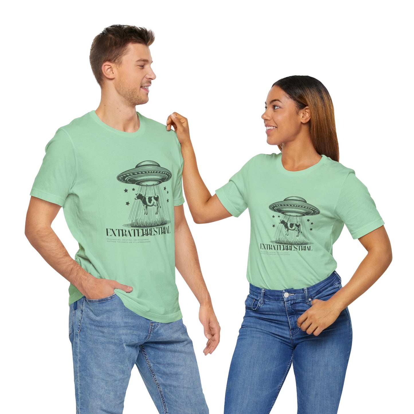 Cow-abunga! Funny Alien Shirt for UFO Enthusiasts, Galactic Style Unisex Tee