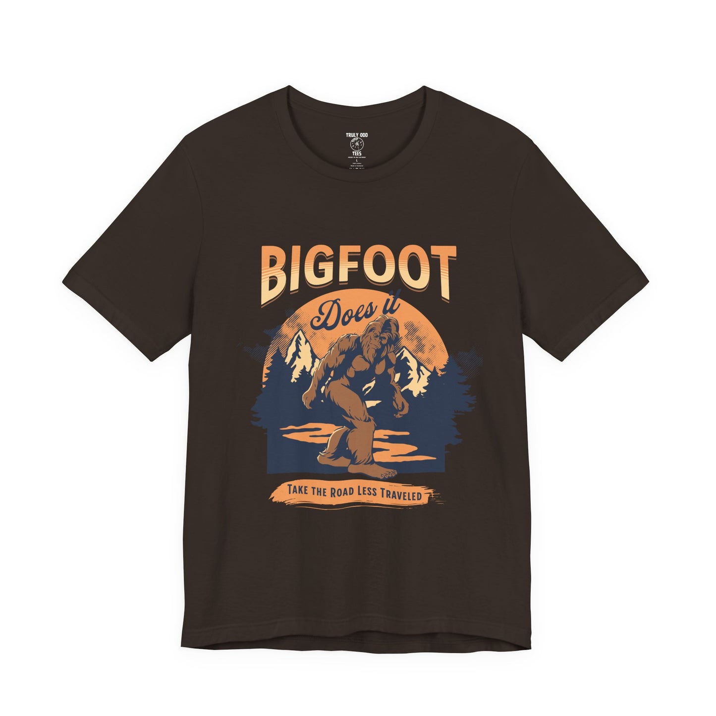 Bigfoot Shirt, Trail less Traveled Shirt, Outdoor Adventure Top, Individual Style Graphic Tee, Hiking Gift