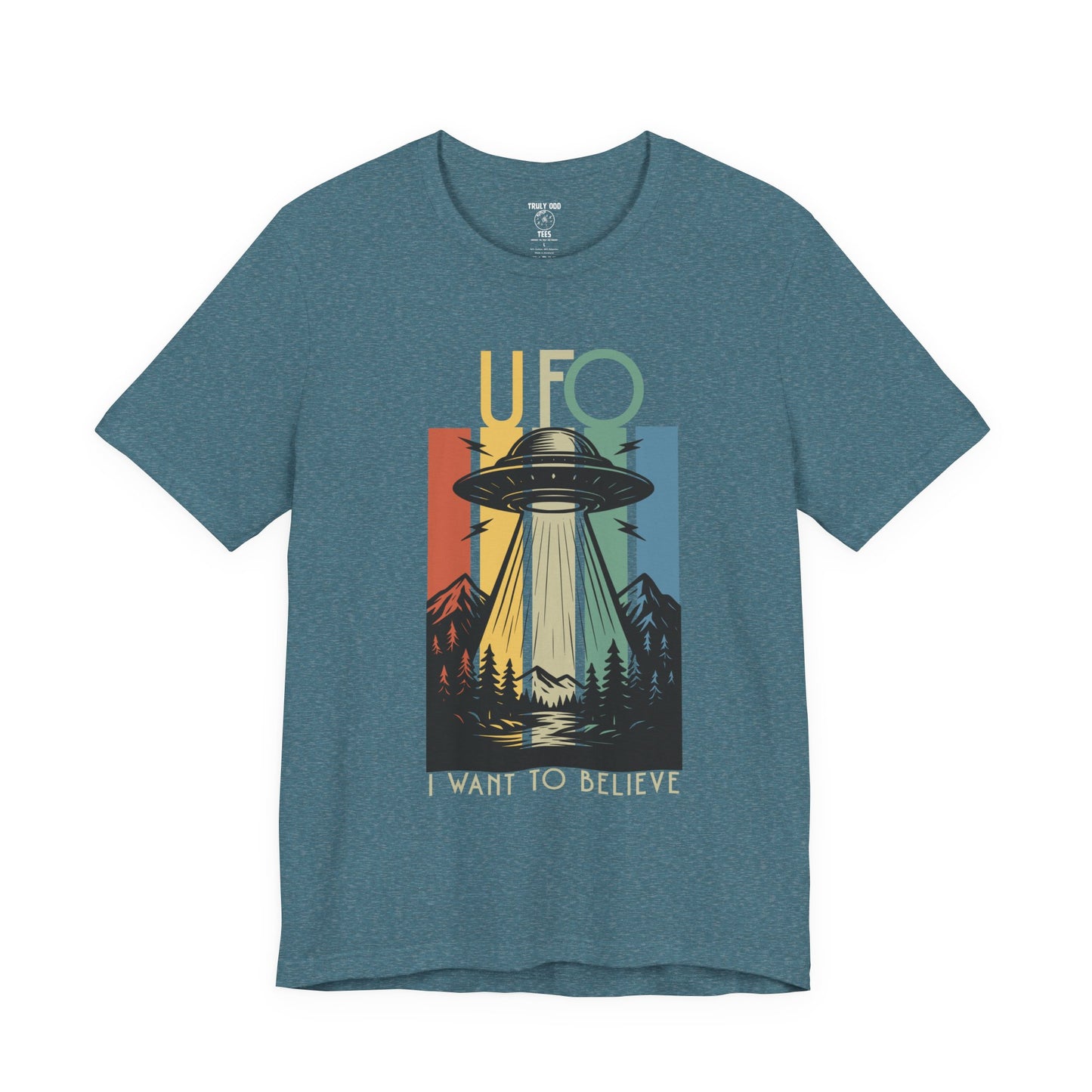 UFO I Want to Believe Graphic Tee, Unisex T-Shirt, Alien Shirt, Space Lover Gift, Retro Style Tee, Fun Casual Wear