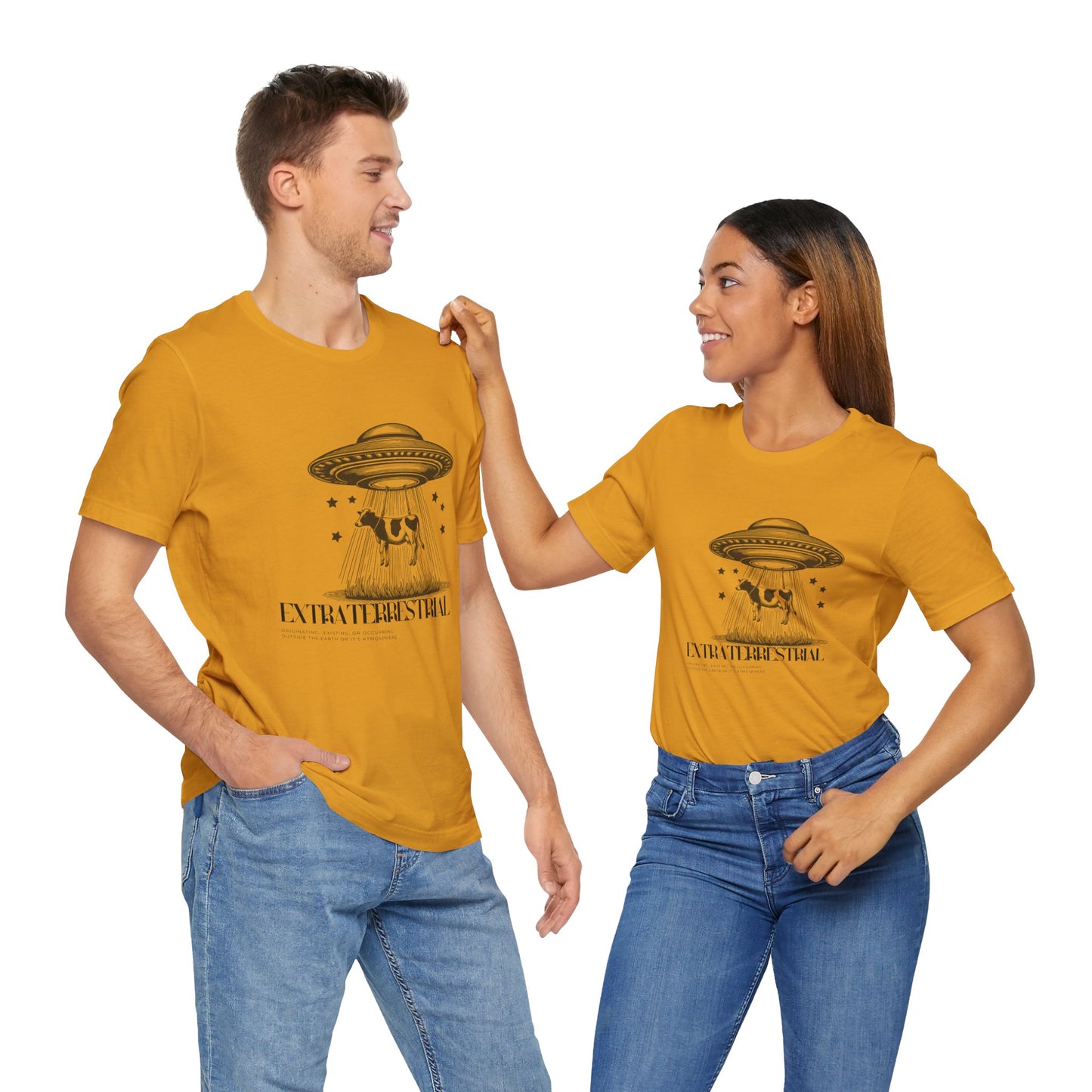 Cow-abunga! Funny Alien Shirt for UFO Enthusiasts, Galactic Style Unisex Tee