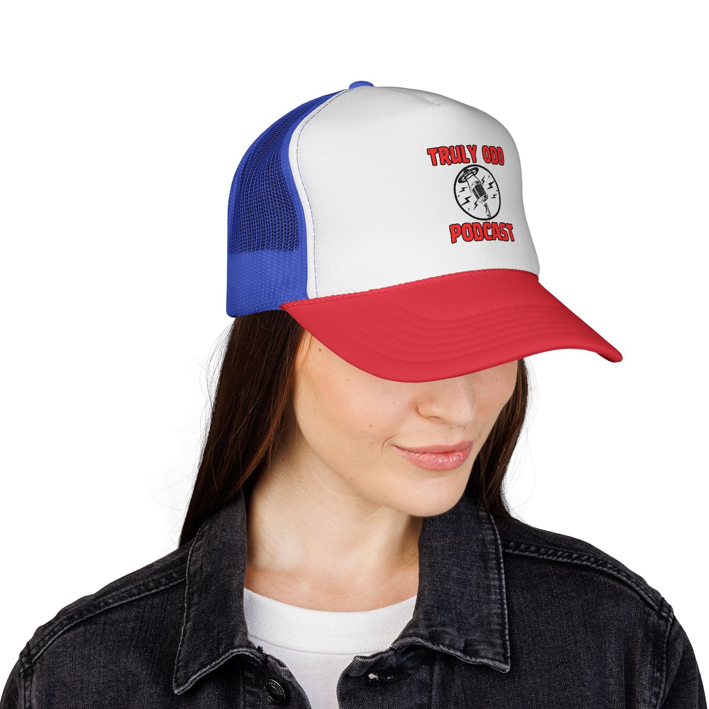 Truly Odd Trucker Caps - Quirky Podcast Fans, Unique Gift, Cool Hat for Show Lovers, Trendy Headwear for Comedy