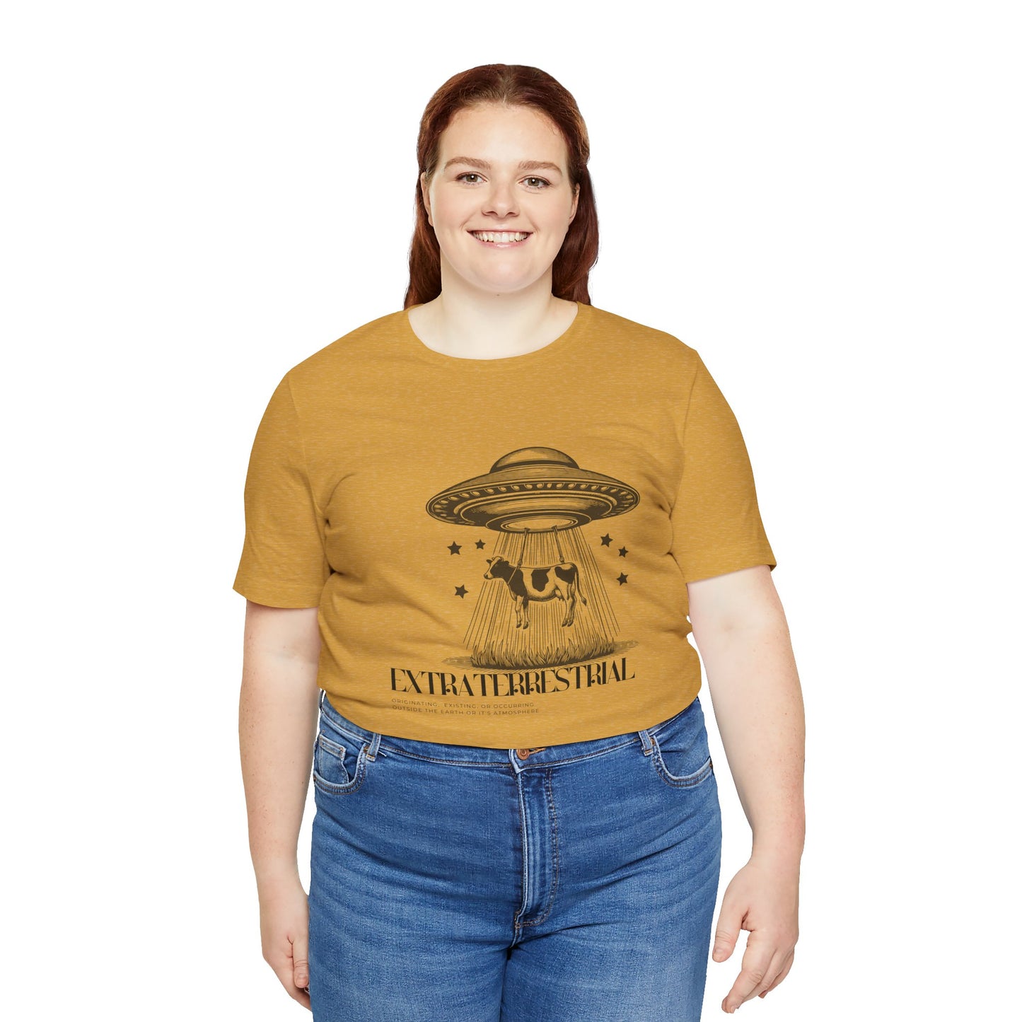 Cow-abunga! Funny Alien Shirt for UFO Enthusiasts, Galactic Style Unisex Tee