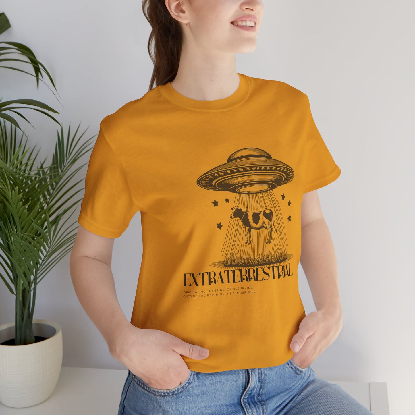 Cow-abunga! Funny Alien Shirt for UFO Enthusiasts, Galactic Style Unisex Tee