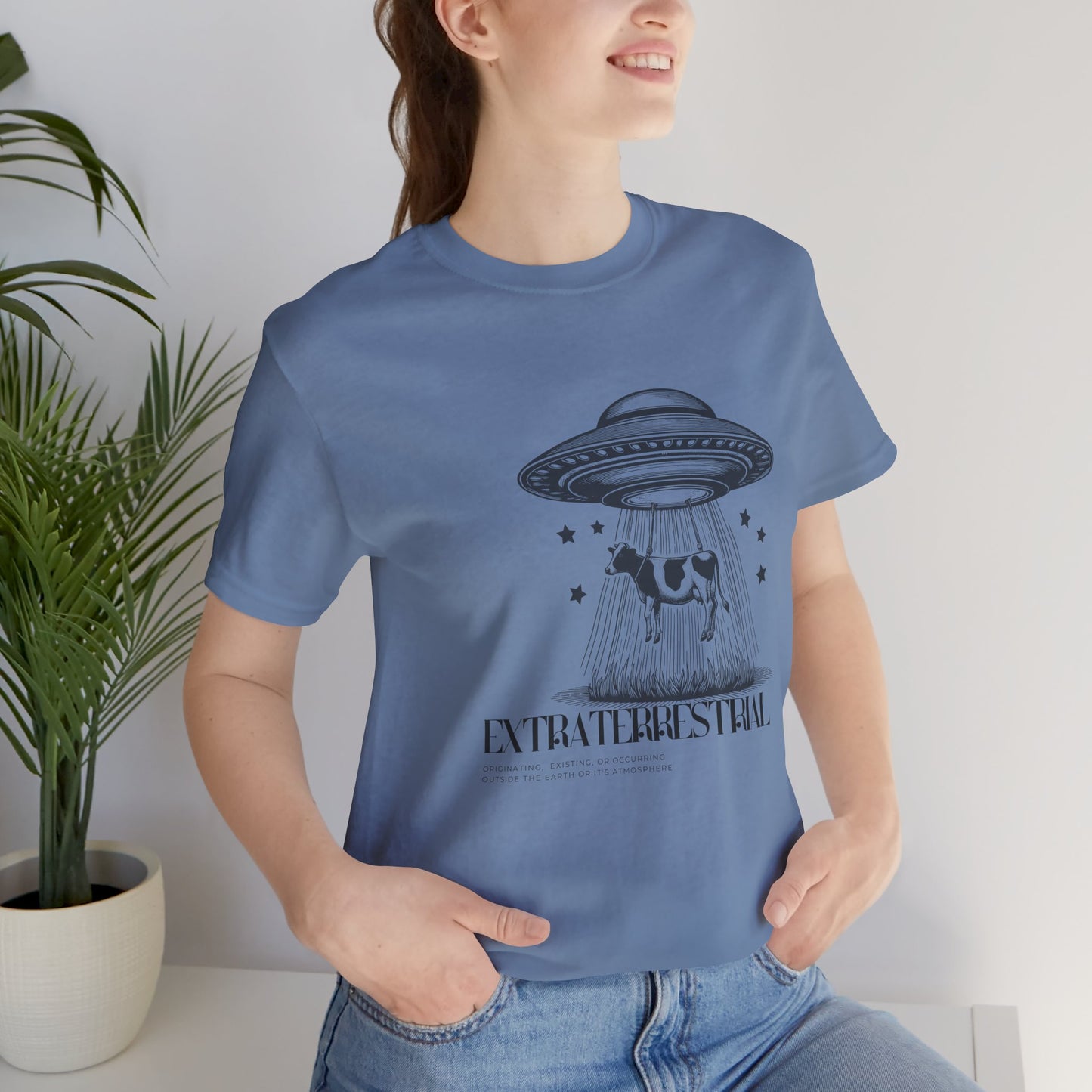 Cow-abunga! Funny Alien Shirt for UFO Enthusiasts, Galactic Style Unisex Tee