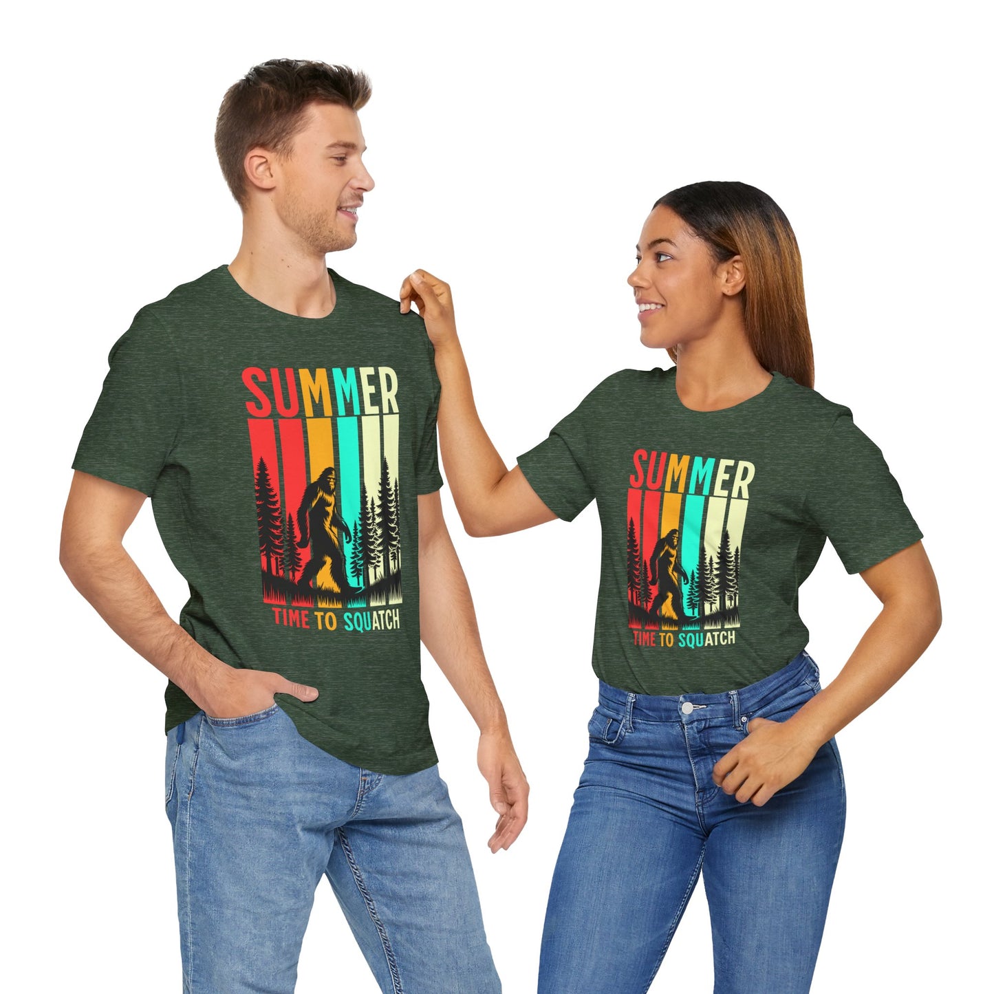 Bigfoot Cryptid Unisex Tee, Squatching Paranormal Shirt, Sasquatch Short Sleeve Top, Mythical Creature T-Shirt