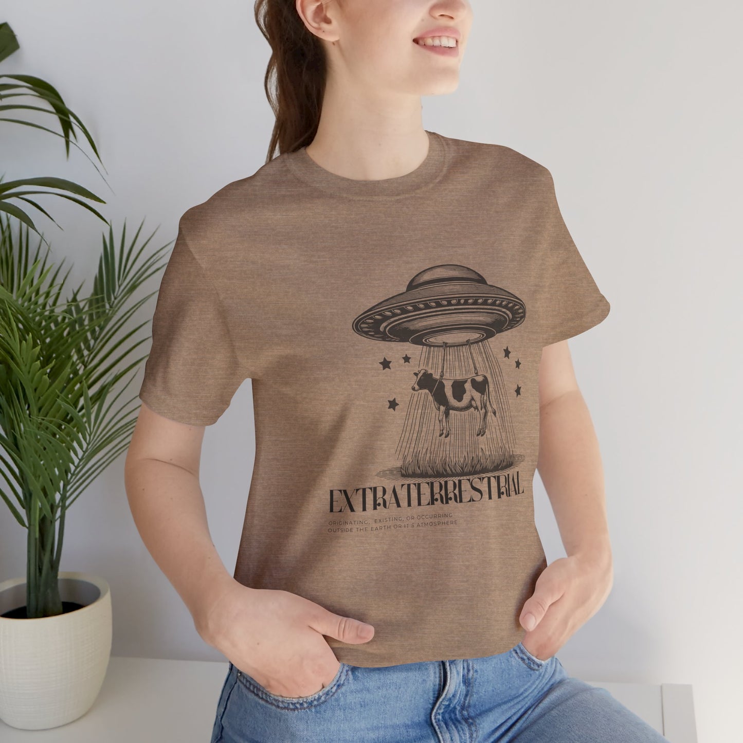 Cow-abunga! Funny Alien Shirt for UFO Enthusiasts, Galactic Style Unisex Tee