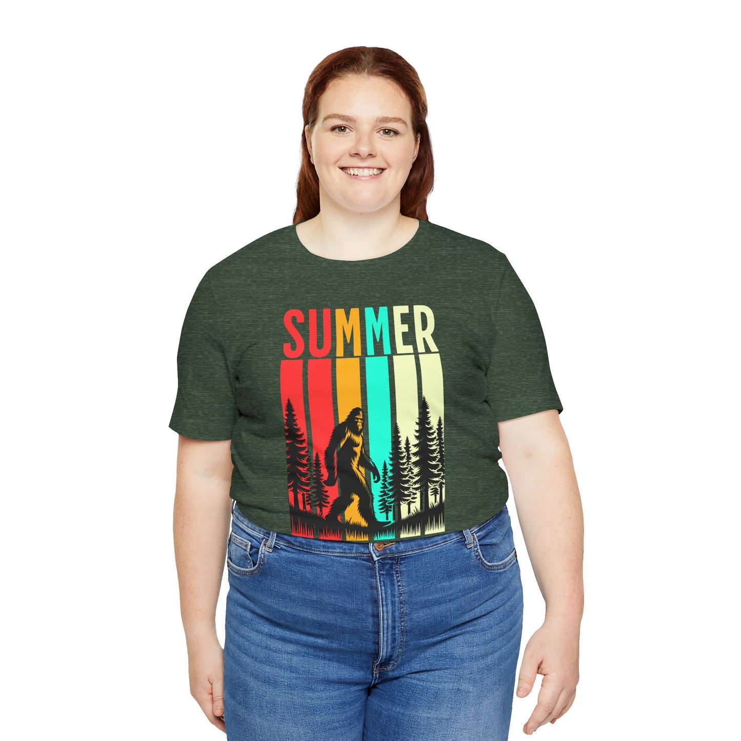 Bigfoot Cryptid Unisex Tee, Squatching Paranormal Shirt, Sasquatch Short Sleeve Top, Mythical Creature T-Shirt