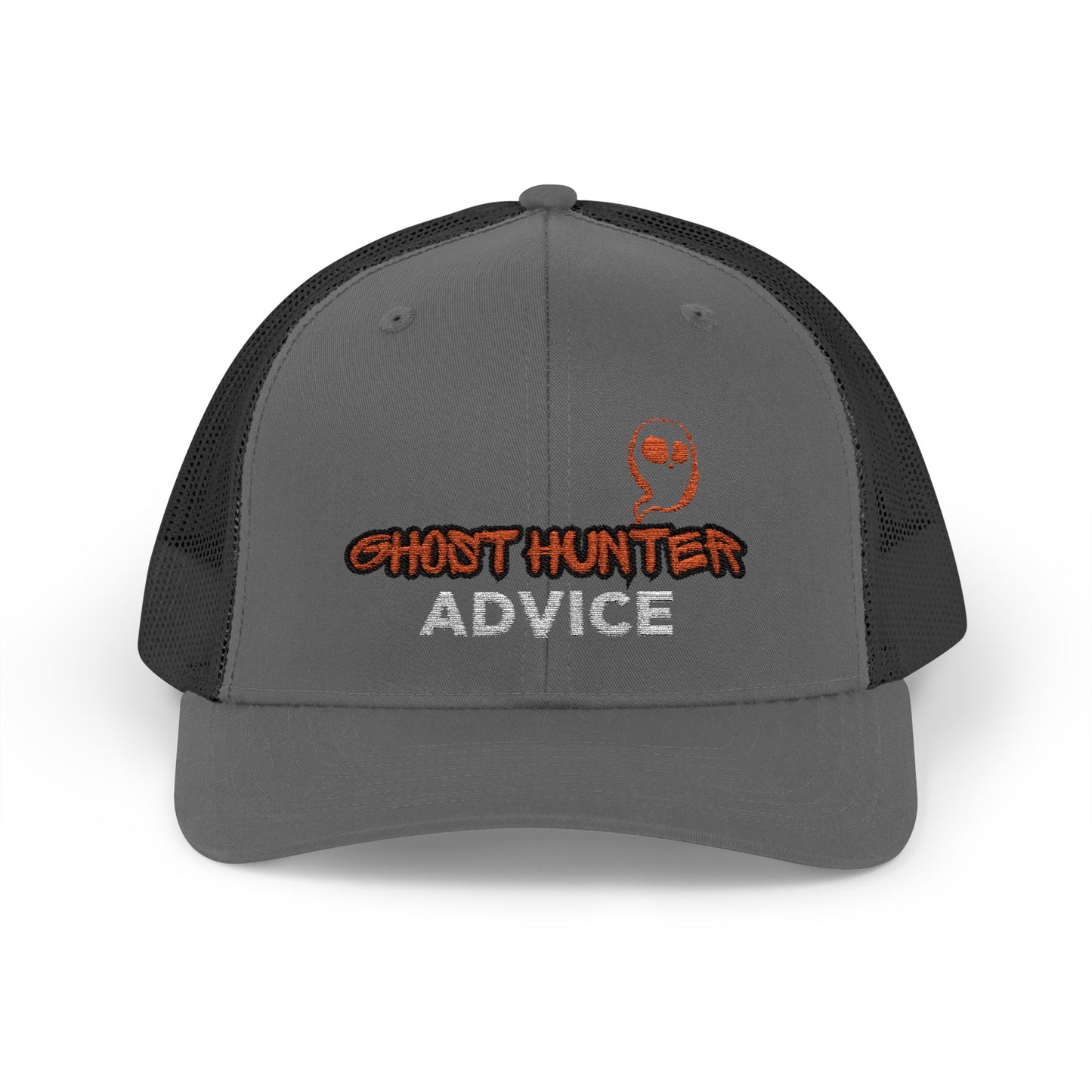 Ghost Hunter Advice Snapback Trucker Cap, Outdoor Hat, Gift for Paranormal Enthusiasts, Halloween Accessory, Trendy Cap