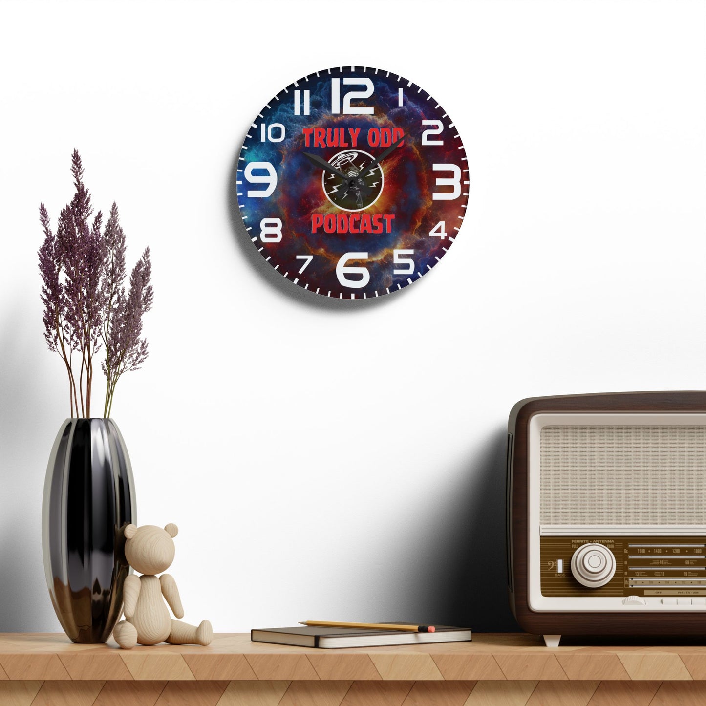 Wall Clock - Truly Odd Clock, Time Flies Where You're Being Odd, Support The Show