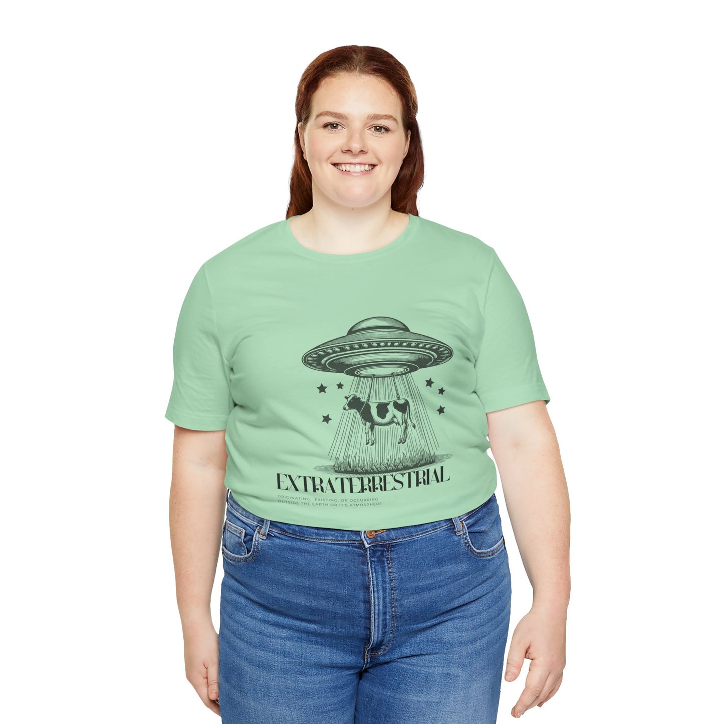 Cow-abunga! Funny Alien Shirt for UFO Enthusiasts, Galactic Style Unisex Tee