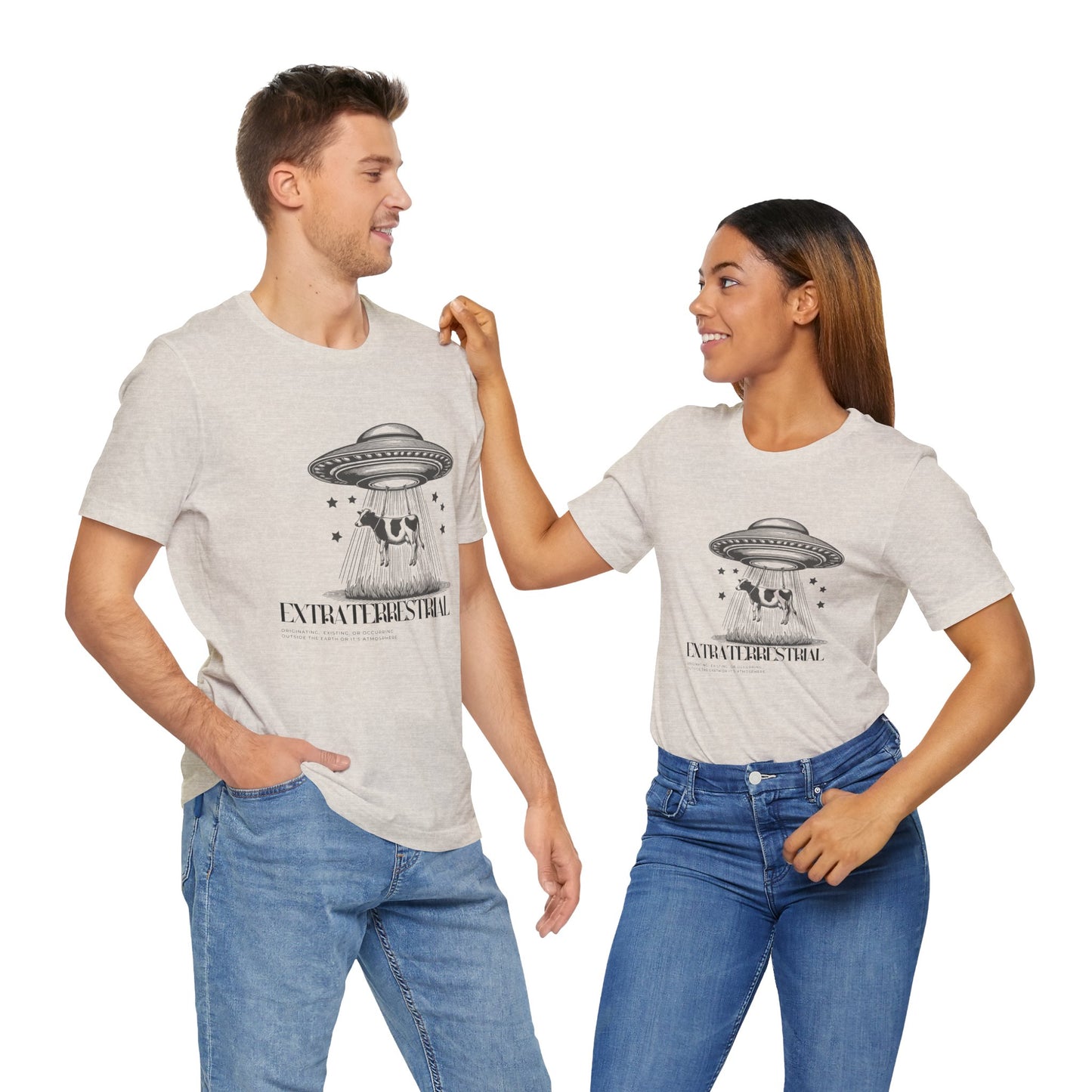Cow-abunga! Funny Alien Shirt for UFO Enthusiasts, Galactic Style Unisex Tee