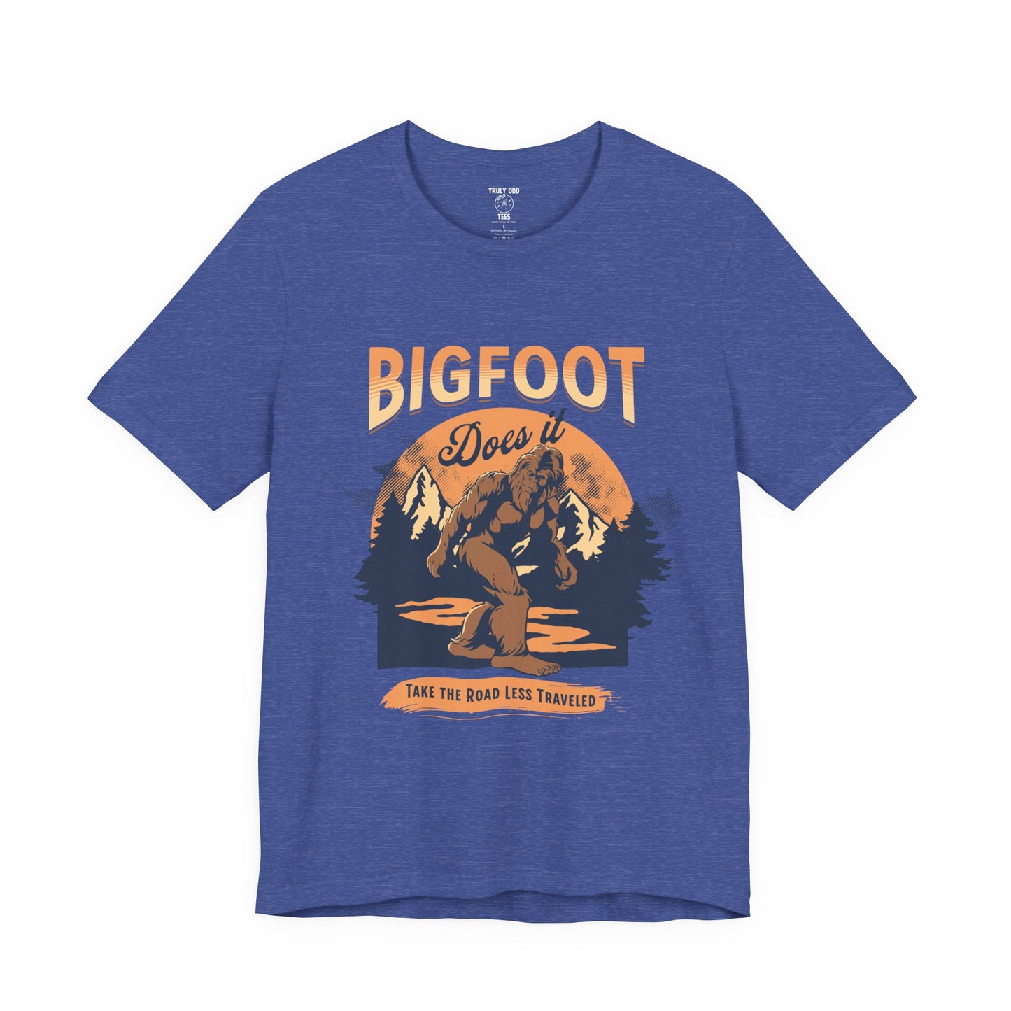 Bigfoot Shirt, Trail less Traveled Shirt, Outdoor Adventure Top, Individual Style Graphic Tee, Hiking Gift