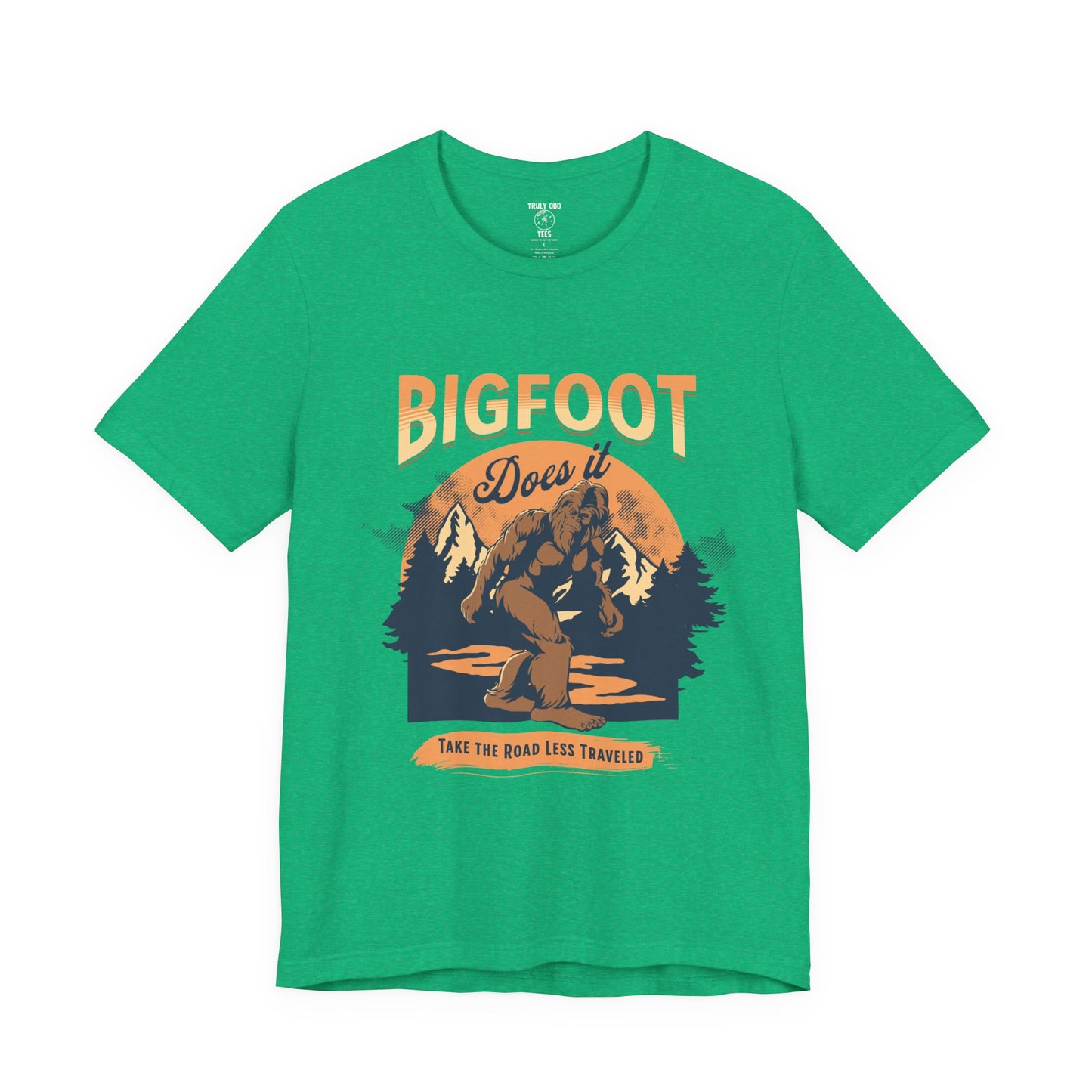 Bigfoot Shirt, Trail less Traveled Shirt, Outdoor Adventure Top, Individual Style Graphic Tee, Hiking Gift