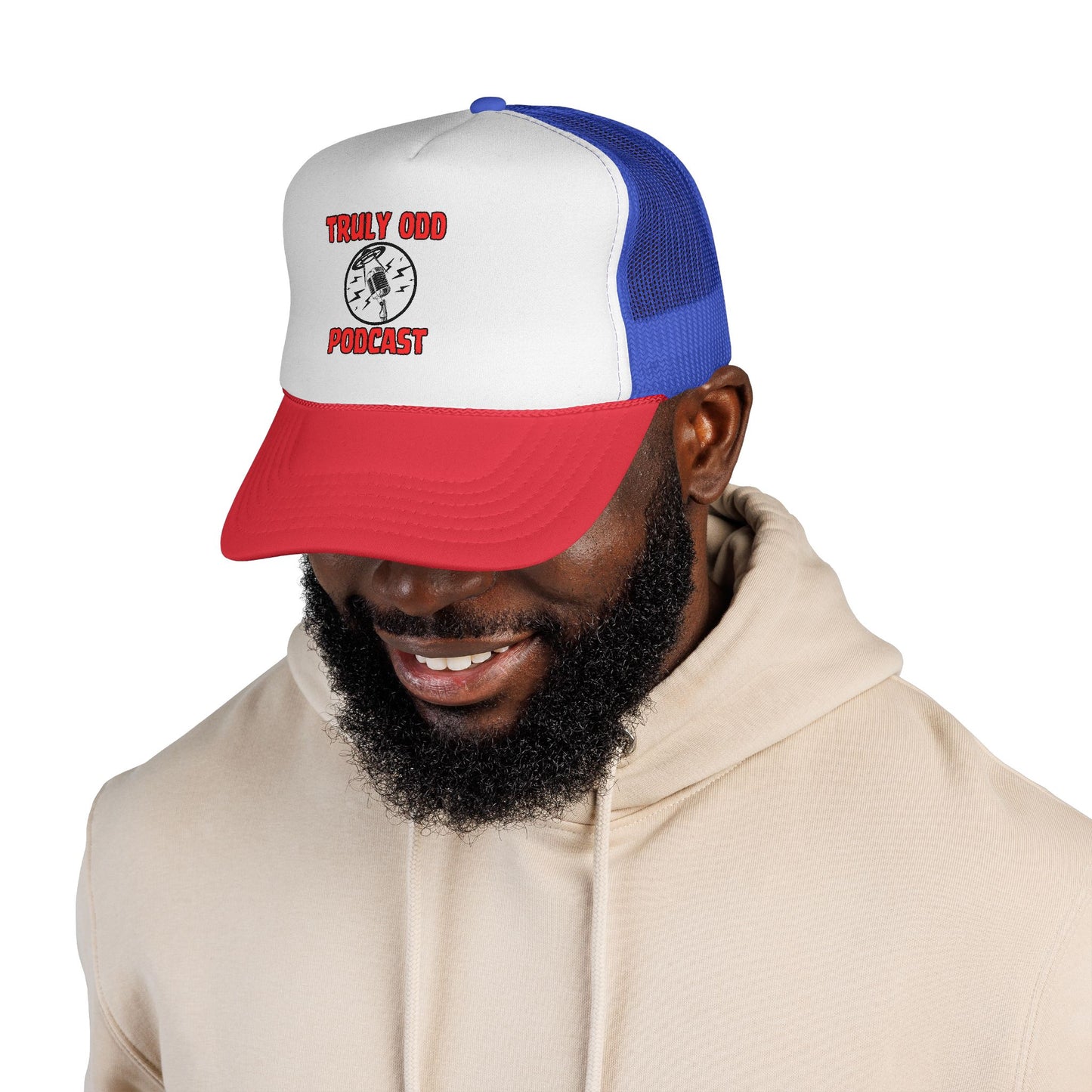 Truly Odd Trucker Caps - Quirky Podcast Fans, Unique Gift, Cool Hat for Show Lovers, Trendy Headwear for Comedy