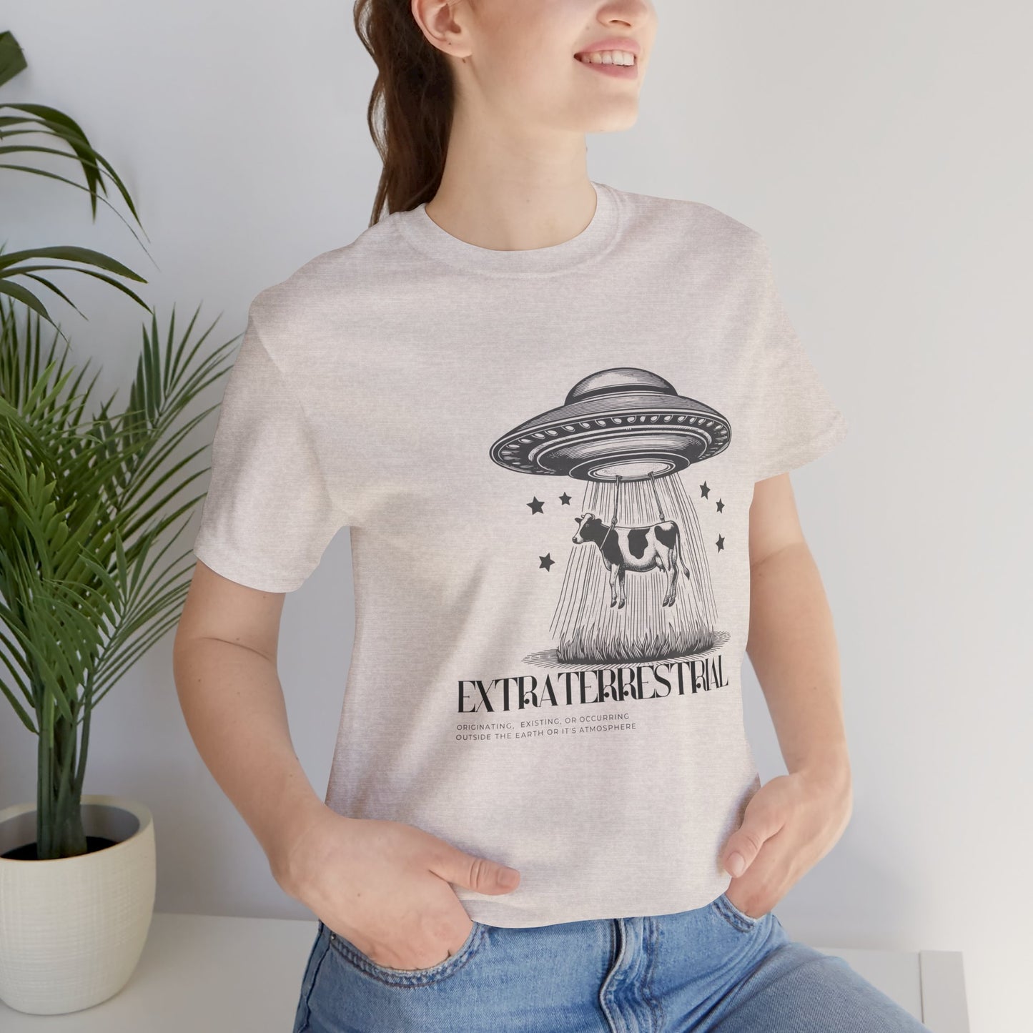 Cow-abunga! Funny Alien Shirt for UFO Enthusiasts, Galactic Style Unisex Tee