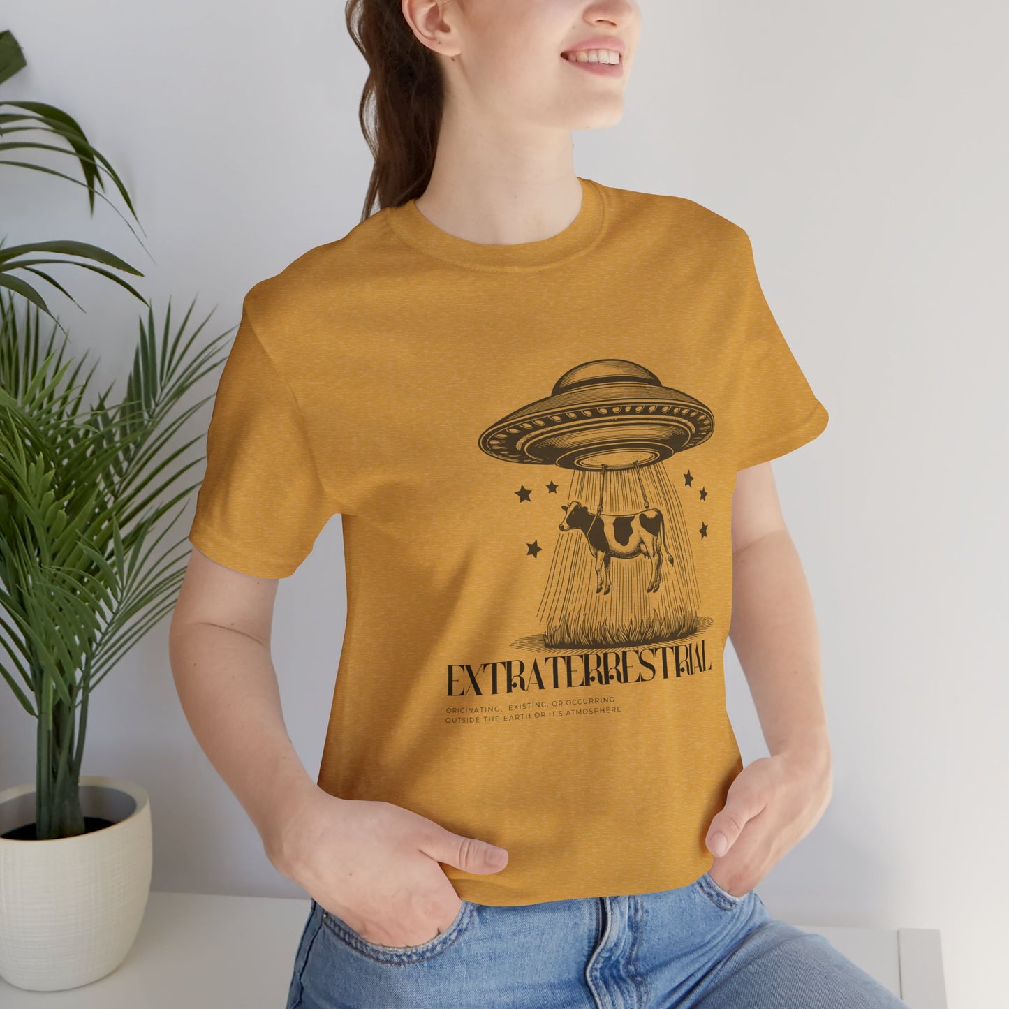 Cow-abunga! Funny Alien Shirt for UFO Enthusiasts, Galactic Style Unisex Tee