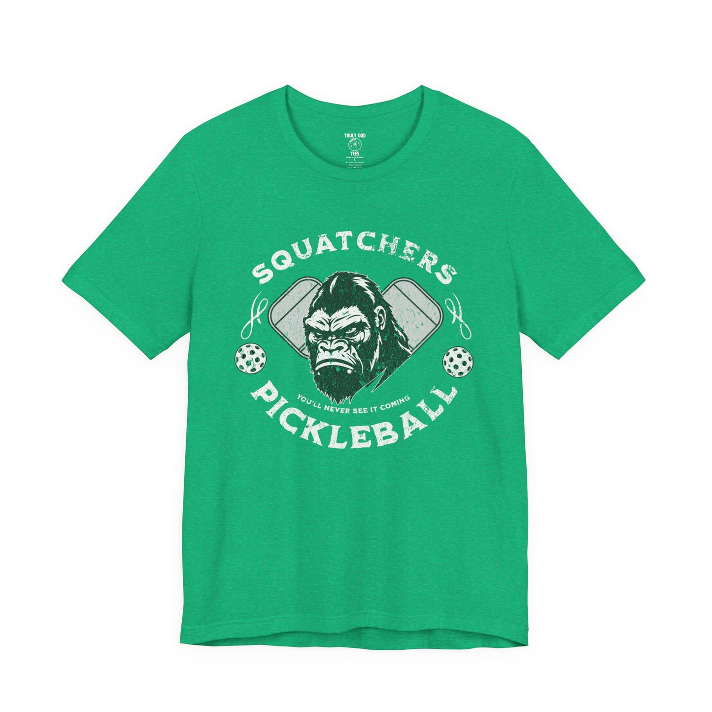 Bigfoot Pickleball Unisex Tee, Sasquatch Fan Shirt, Funny Pickleball Tee, Cryptid Enthusiast Gift, Hiking Shirt