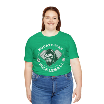 Bigfoot Pickleball Unisex Tee, Sasquatch Fan Shirt, Funny Pickleball Tee, Cryptid Enthusiast Gift, Hiking Shirt