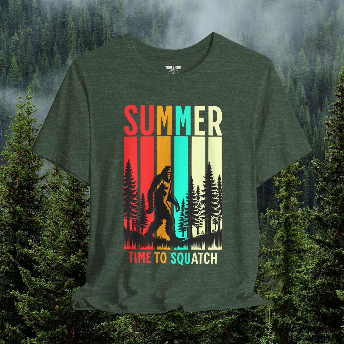 Bigfoot Cryptid Unisex Tee, Squatching Paranormal Shirt, Sasquatch Short Sleeve Top, Mythical Creature T-Shirt