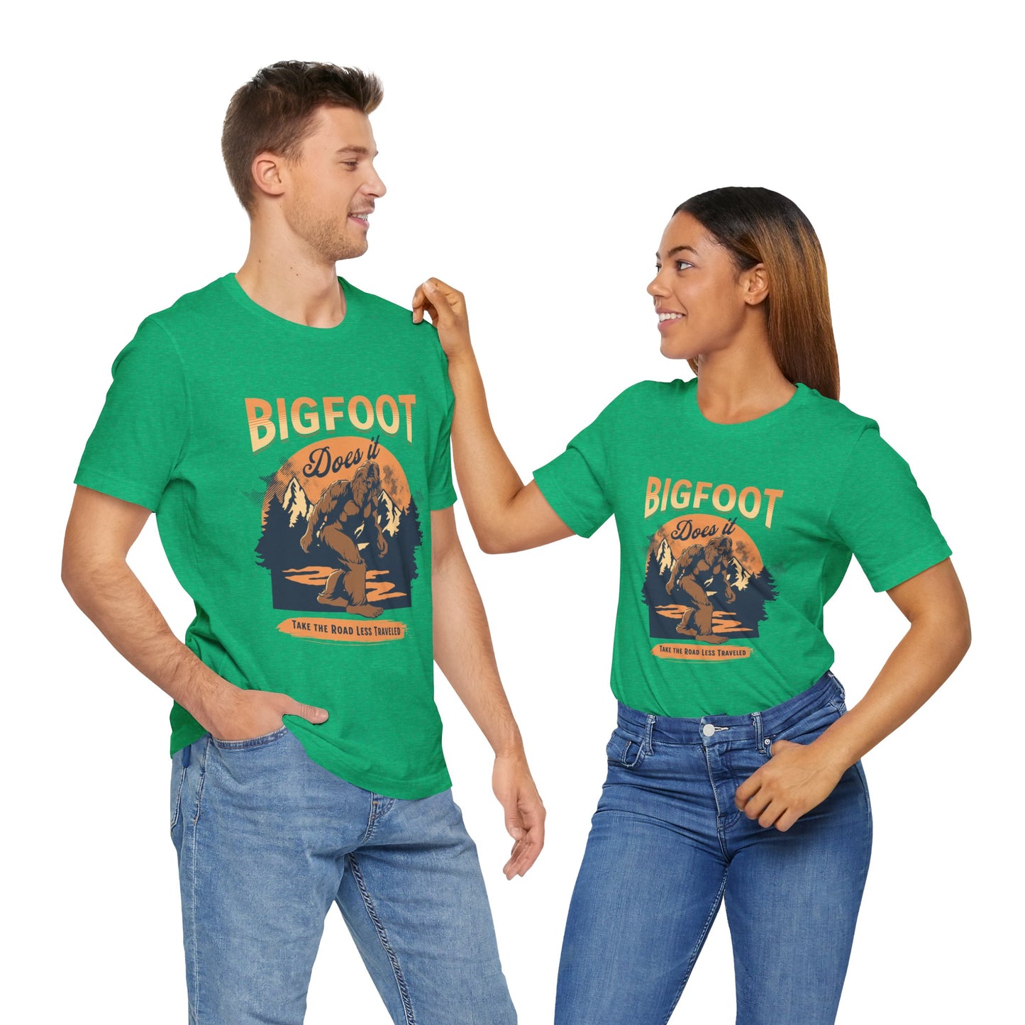 Bigfoot Shirt, Trail less Traveled Shirt, Outdoor Adventure Top, Individual Style Graphic Tee, Hiking Gift