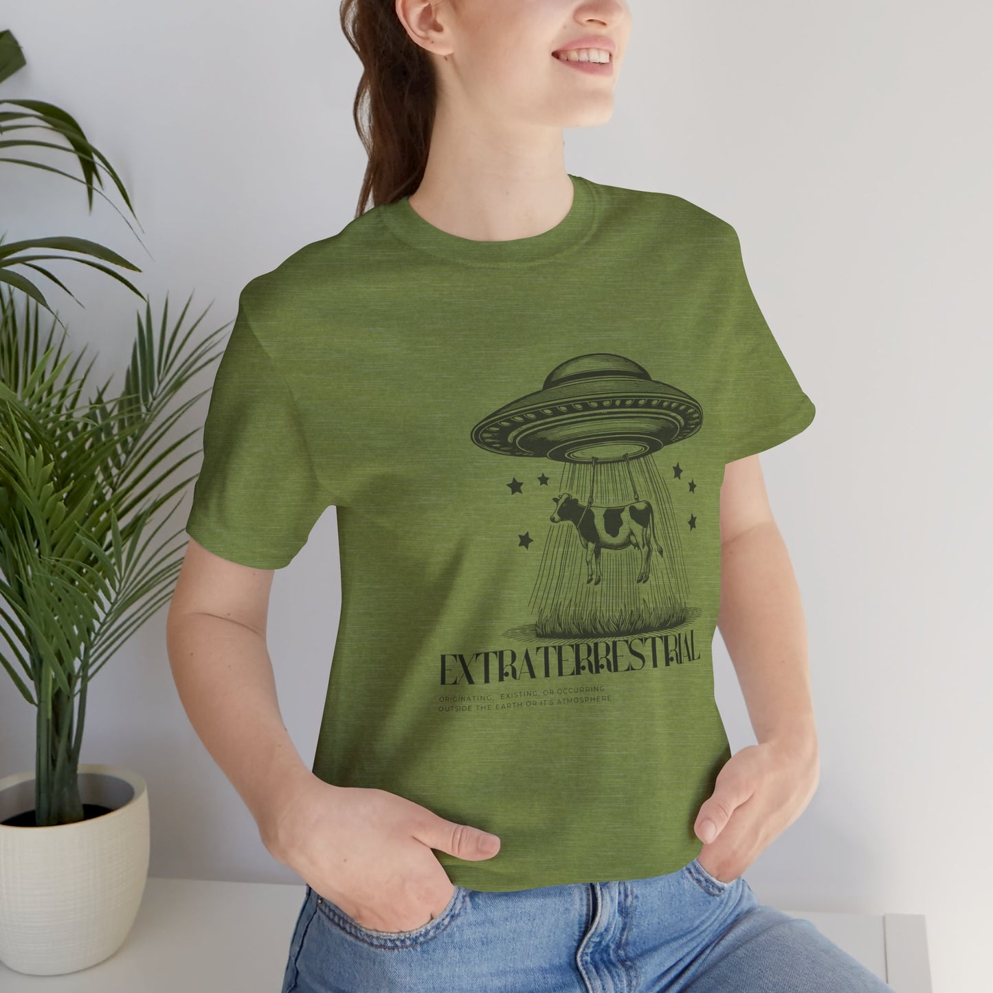 Cow-abunga! Funny Alien Shirt for UFO Enthusiasts, Galactic Style Unisex Tee