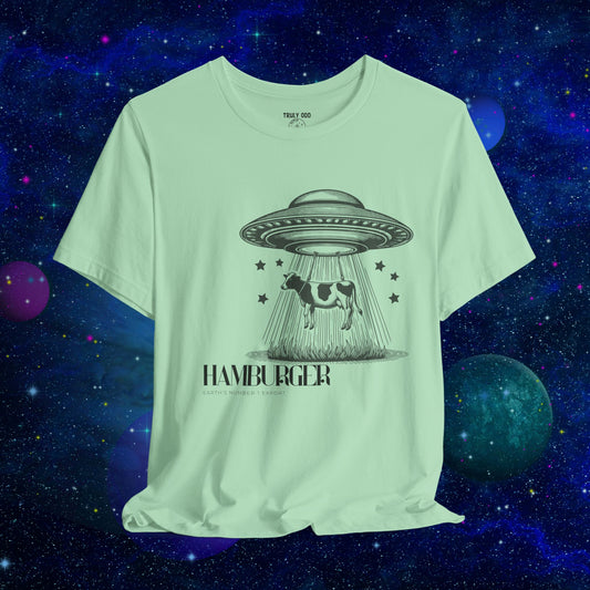 Cow-abunga! Funny Alien Shirt for UFO Enthusiasts, Galactic Style Unisex Tee