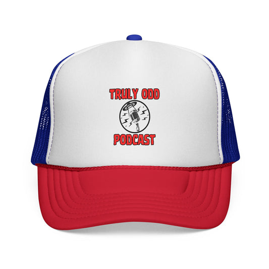 Truly Odd Trucker Caps - Quirky Podcast Fans, Unique Gift, Cool Hat for Show Lovers, Trendy Headwear for Comedy