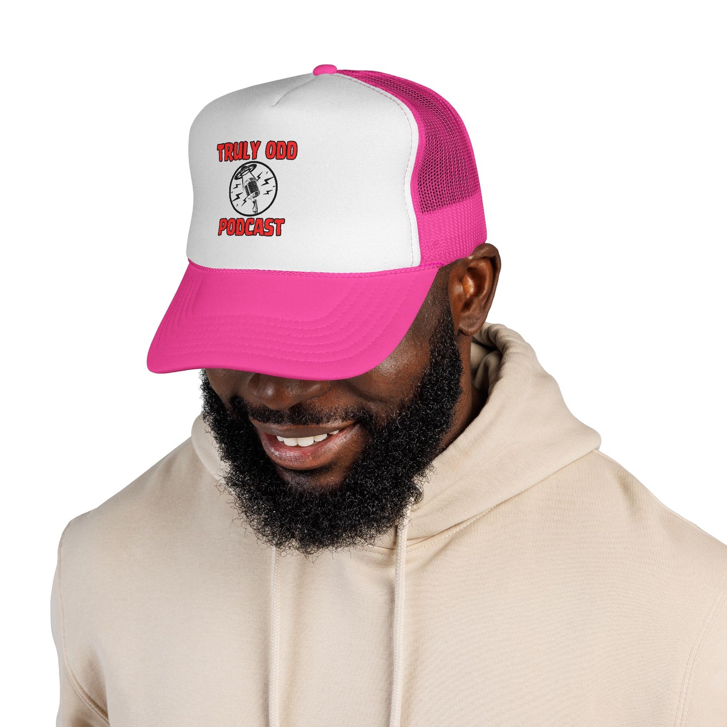 Truly Odd Trucker Caps - Quirky Podcast Fans, Unique Gift, Cool Hat for Show Lovers, Trendy Headwear for Comedy