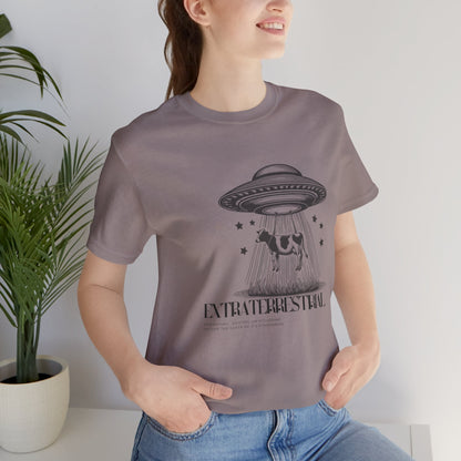 Cow-abunga! Funny Alien Shirt for UFO Enthusiasts, Galactic Style Unisex Tee
