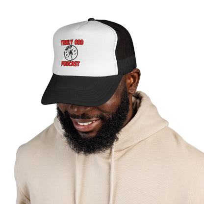Truly Odd Trucker Caps - Quirky Podcast Fans, Unique Gift, Cool Hat for Show Lovers, Trendy Headwear for Comedy