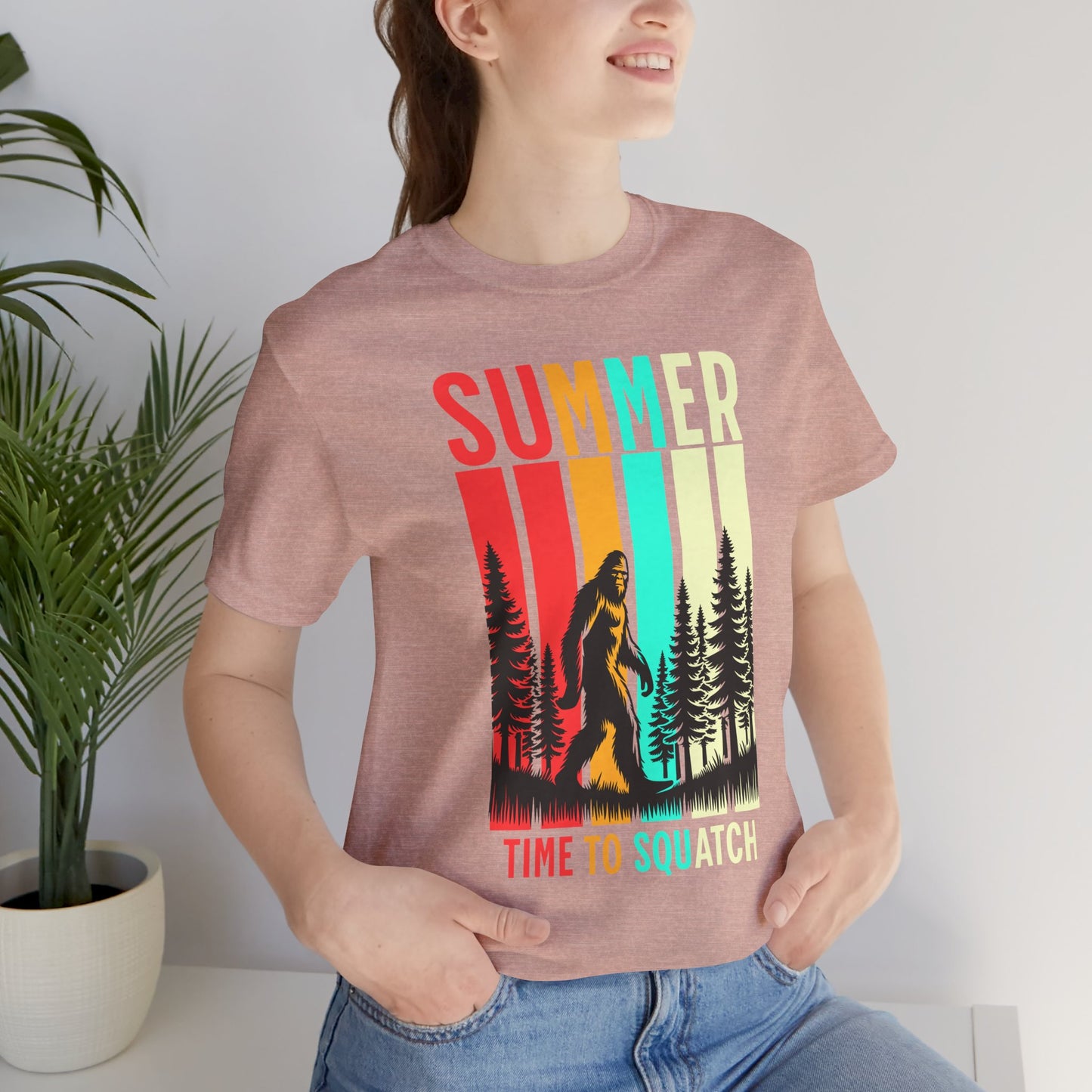 Bigfoot Cryptid Unisex Tee, Squatching Paranormal Shirt, Sasquatch Short Sleeve Top, Mythical Creature T-Shirt