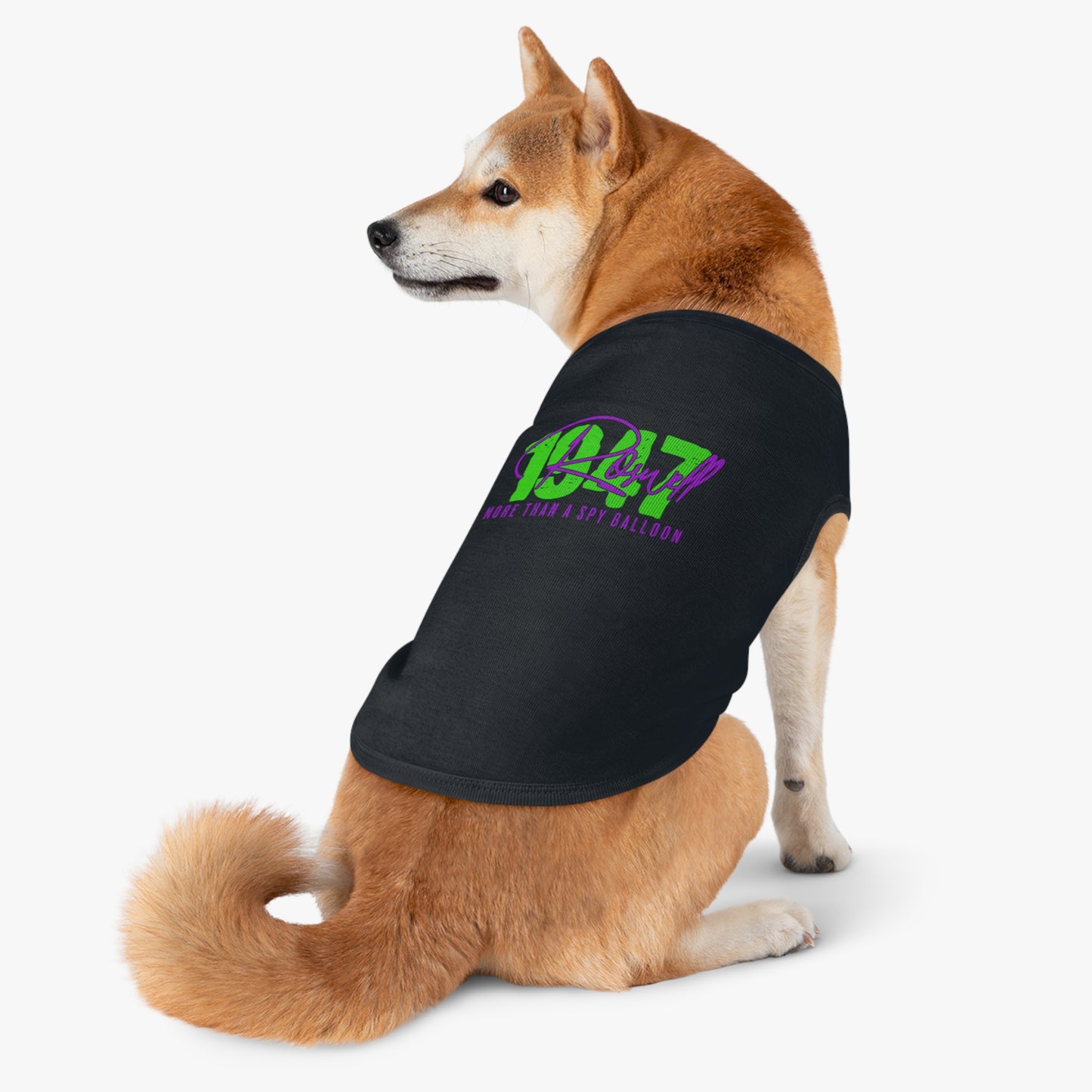 Pet Tank Top — "Roswell 1947" Neon Graphic Dog Tank (More Than a Spy Balloon)
