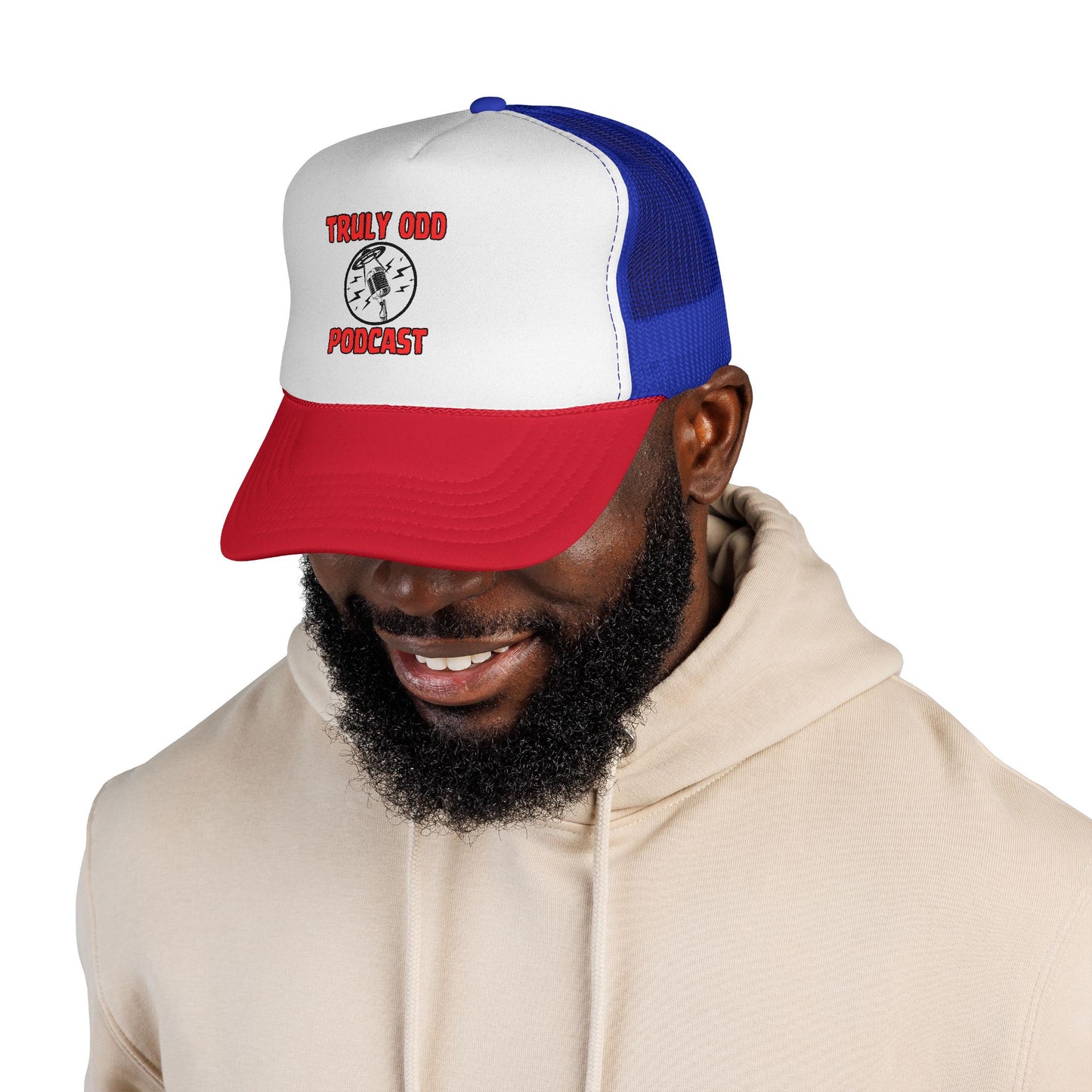 Truly Odd Trucker Caps - Quirky Podcast Fans, Unique Gift, Cool Hat for Show Lovers, Trendy Headwear for Comedy