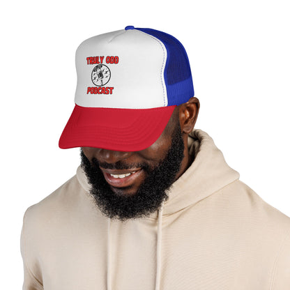 Truly Odd Trucker Caps - Quirky Podcast Fans, Unique Gift, Cool Hat for Show Lovers, Trendy Headwear for Comedy