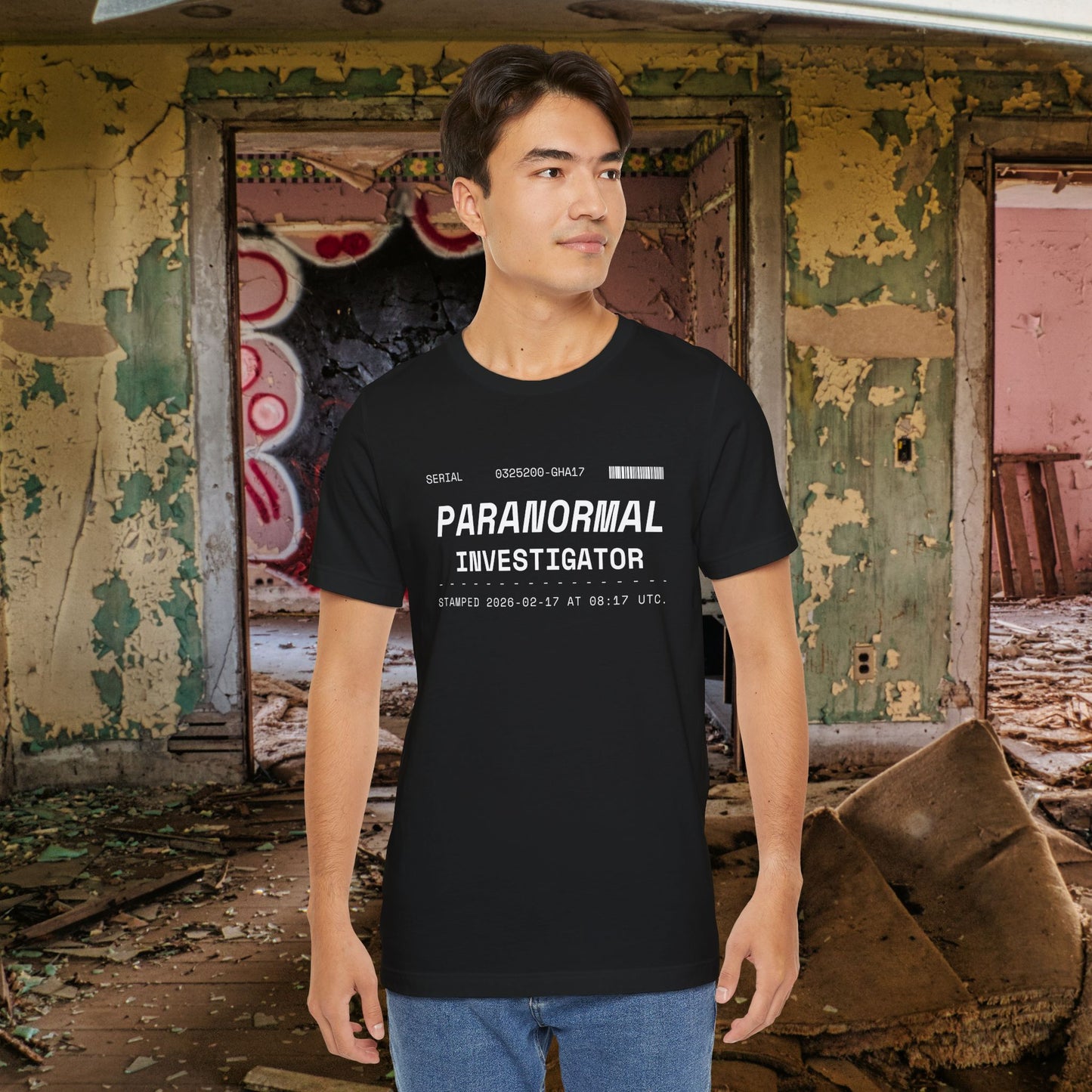 Paranormal Investigator T-Shirt — Ghost Hunter Badge Tee