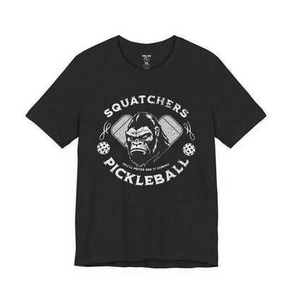 Bigfoot Pickleball Unisex Tee, Sasquatch Fan Shirt, Funny Pickleball Tee, Cryptid Enthusiast Gift, Hiking Shirt