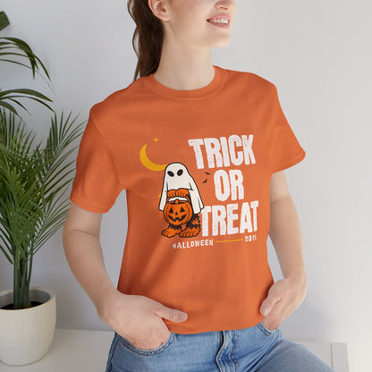 Bigfoot Halloween Tee, Sasquatch Trick or Treater Shirt