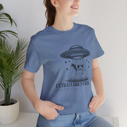 Cow-abunga! Funny Alien Shirt for UFO Enthusiasts, Galactic Style Unisex Tee