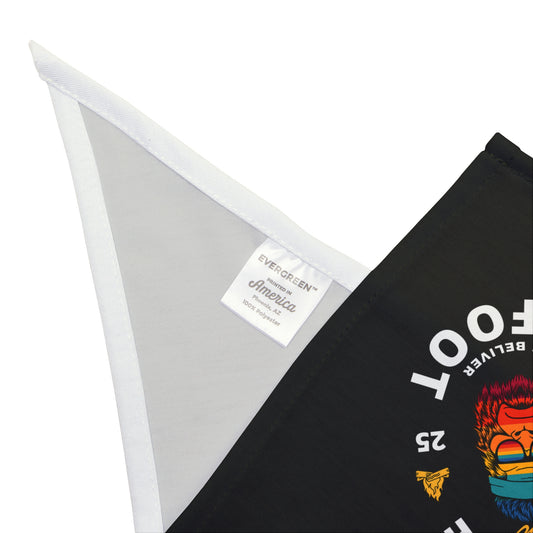 Pet Bandana — 'Believe Bigfoot' Retro Sasquatch Dog & Cat Bandana, Outdoor Adventure Pet Accessory