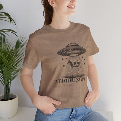 Cow-abunga! Funny Alien Shirt for UFO Enthusiasts, Galactic Style Unisex Tee
