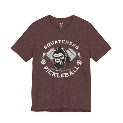 Bigfoot Pickleball Unisex Tee, Sasquatch Fan Shirt, Funny Pickleball Tee, Cryptid Enthusiast Gift, Hiking Shirt